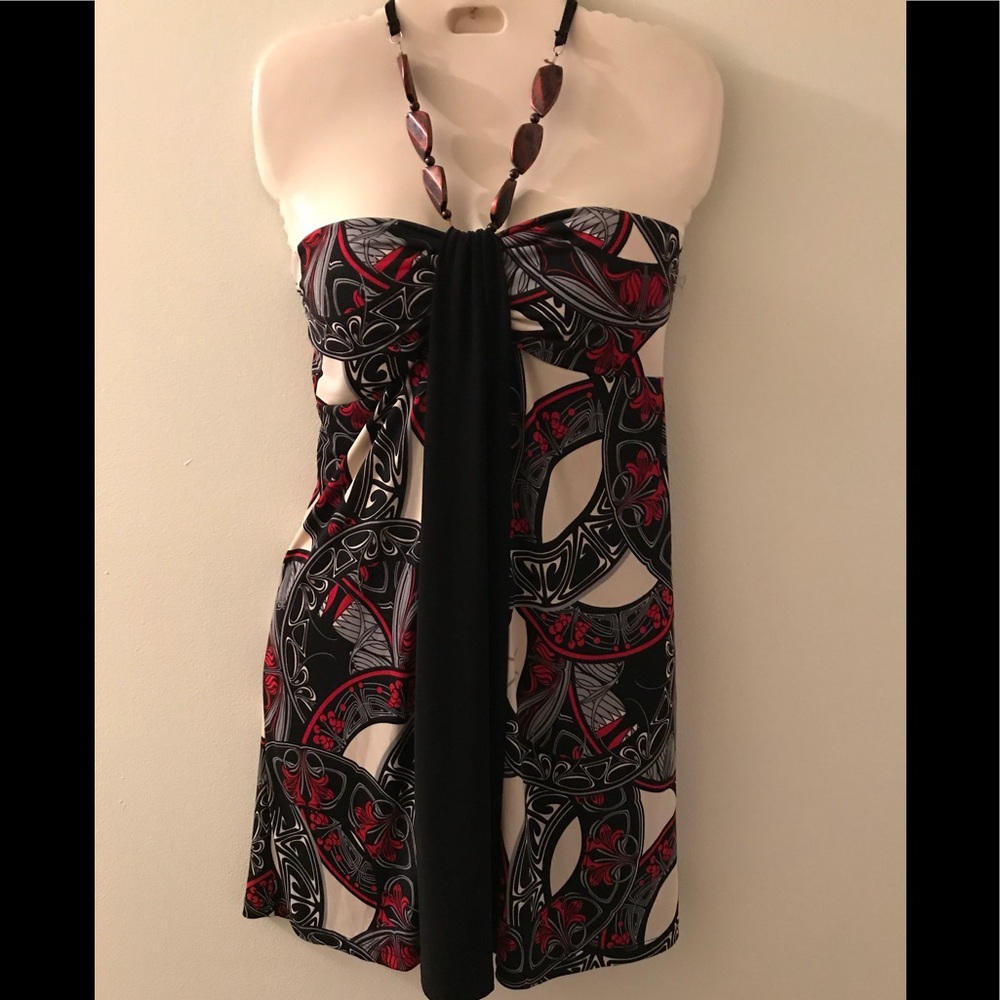 Black/Red Print Sundress